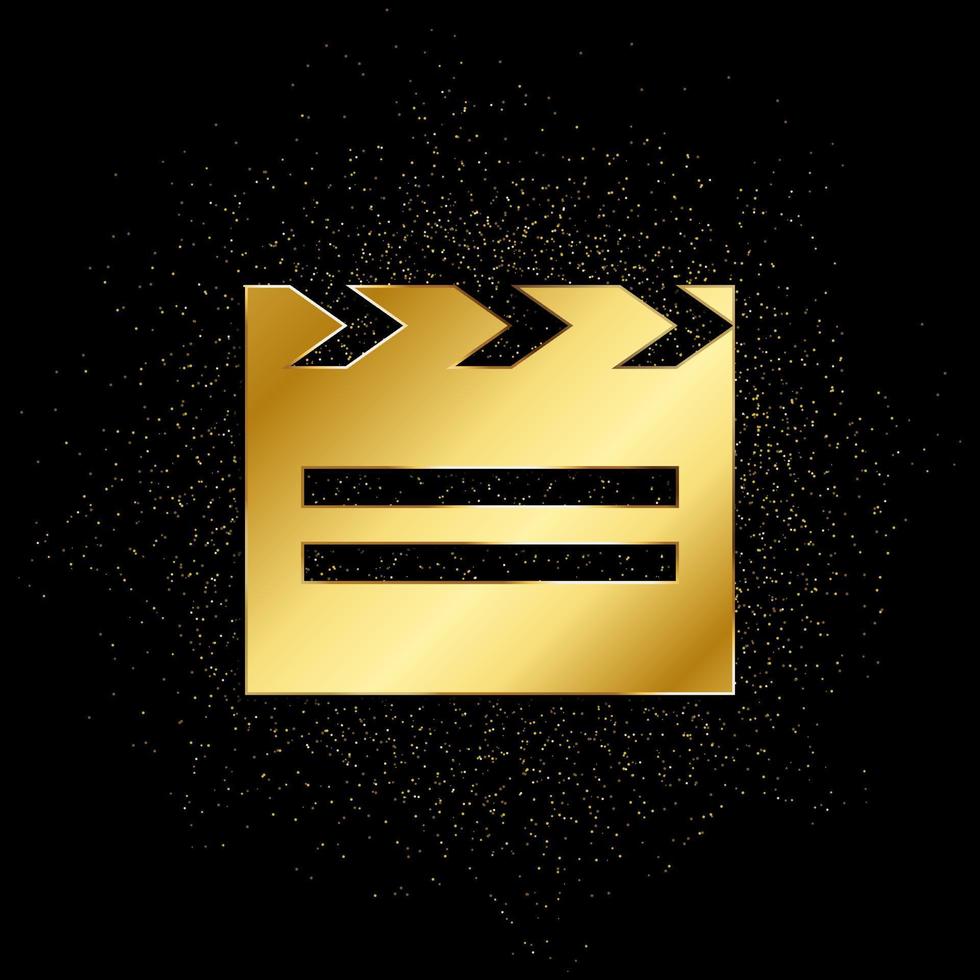 Closed slate gold, icon. Vector illustration of golden particle on gold vector background