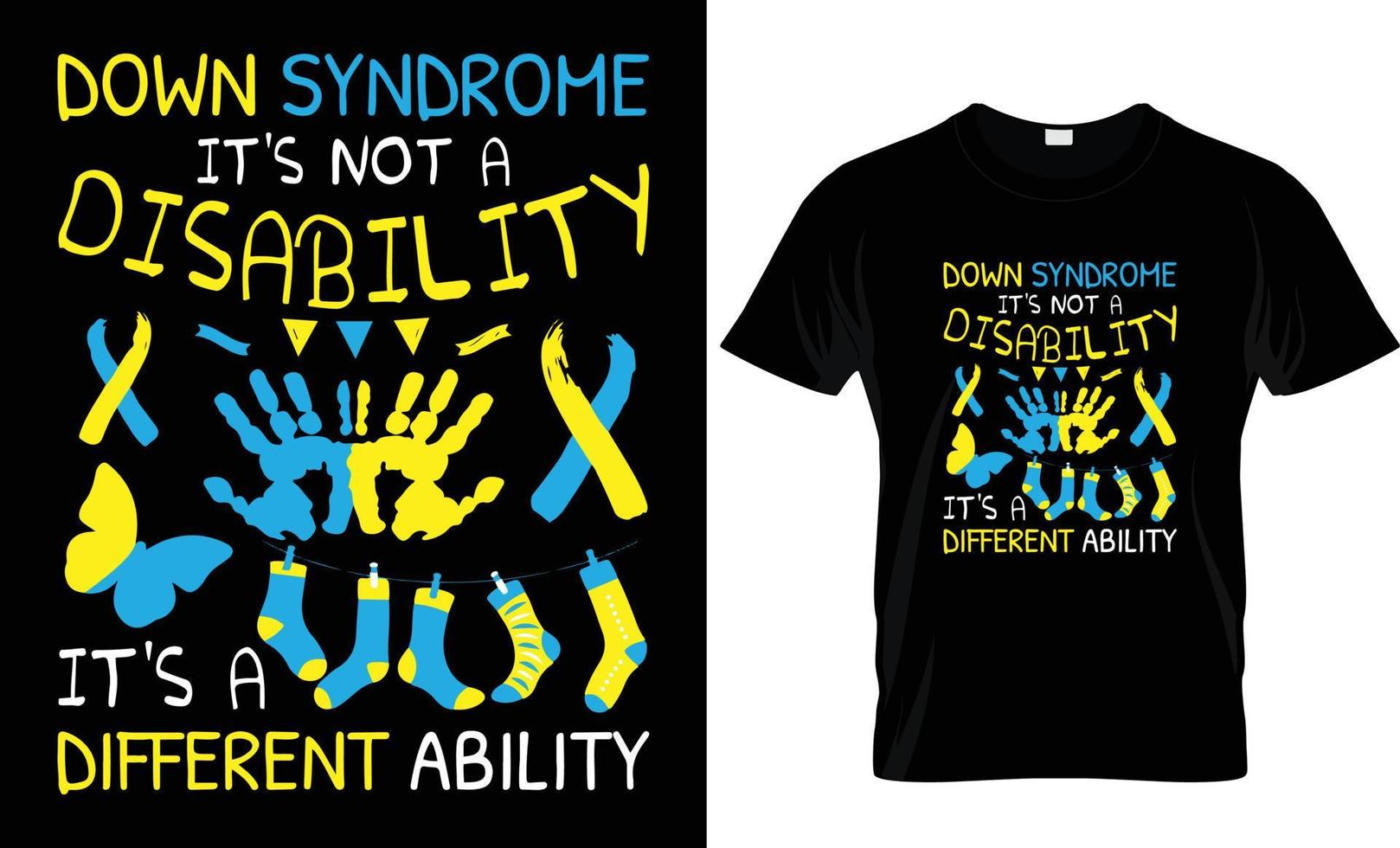 síndrome de Down t - camisetas diseño vector