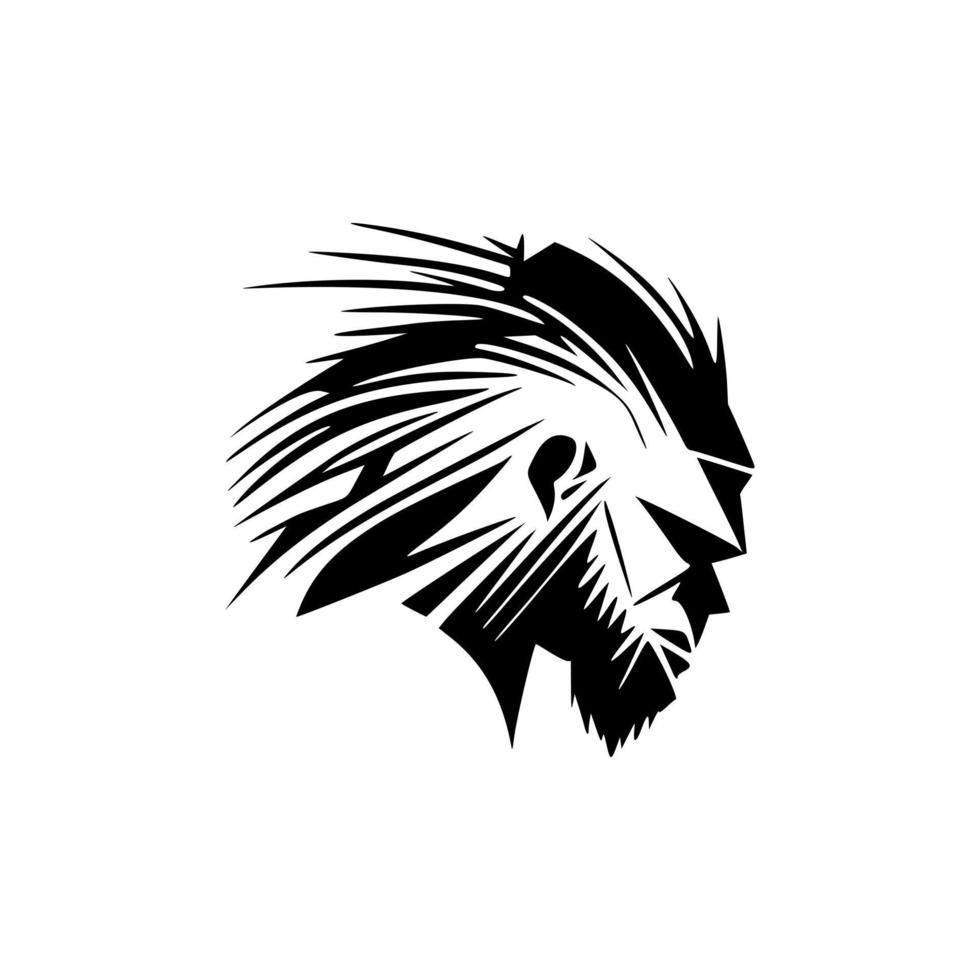 .Monkey logo in black and white vector format.