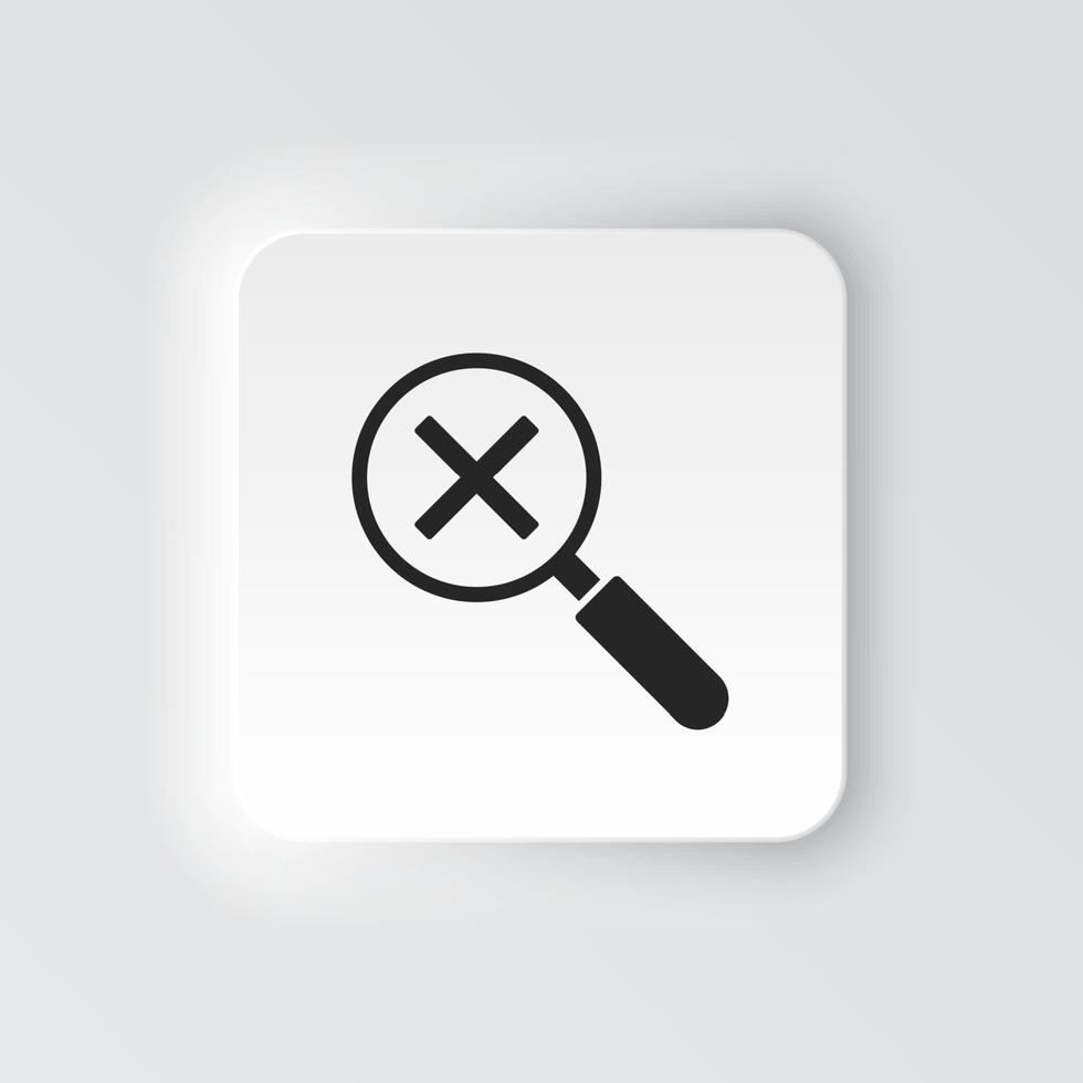 rectángulo botón icono enfocar símbolo. botón bandera rectángulo Insignia interfaz para solicitud ilustración en neomórfico estilo en blanco antecedentes vector