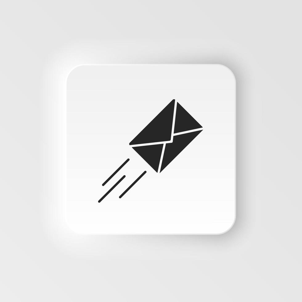 Email vector icon. Simple element neumorphic style illustration Email vector icon. Material concept vector illustration.