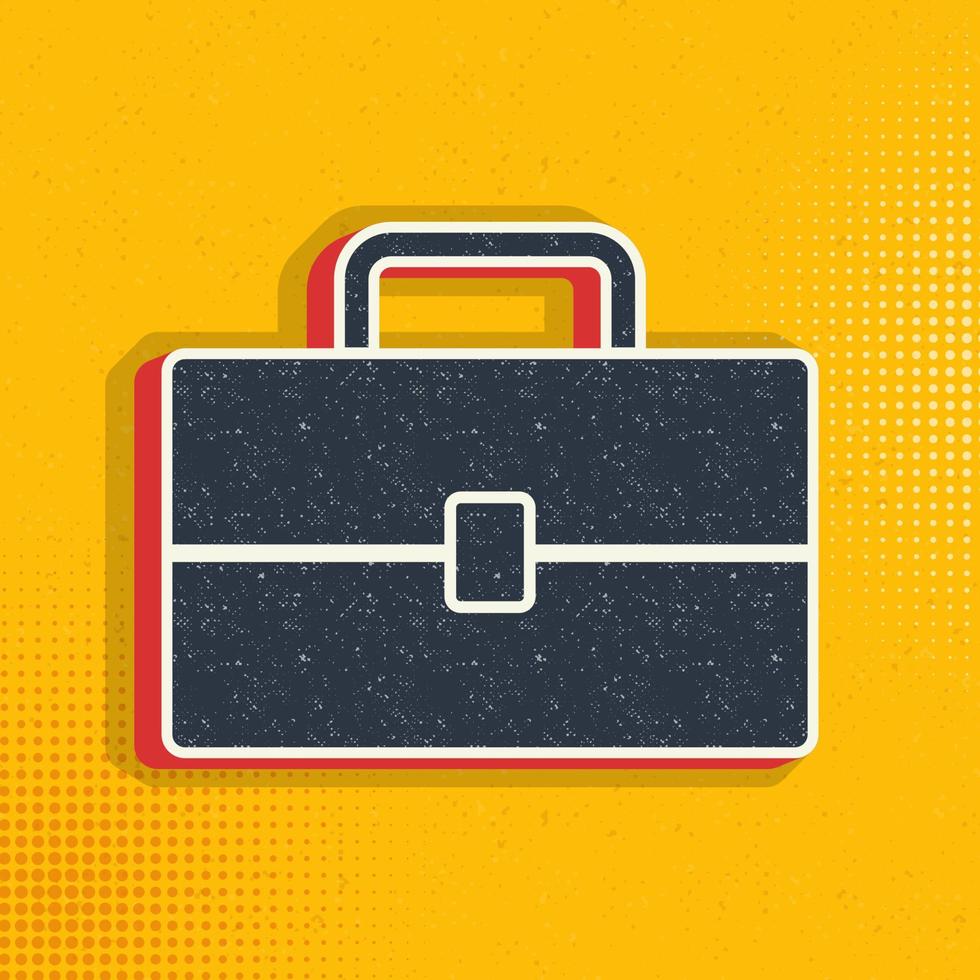 Metal lunchbox pop art, retro icon. Vector illustration of pop art style on retro background