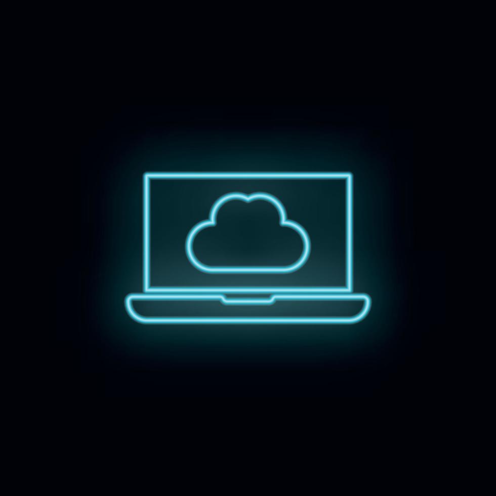 Firewall, netbook, neon, icon. Web Development Vector Icon. Element of simple symbol for websites, web design, mobile app, infographics. Line symbol for website design on white background