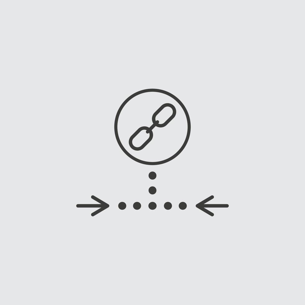 Link, web, icon, outline, icon. Web Development Vector Icon. Element of simple symbol for websites, web design, mobile app, infographics. Line symbol for website design on white background