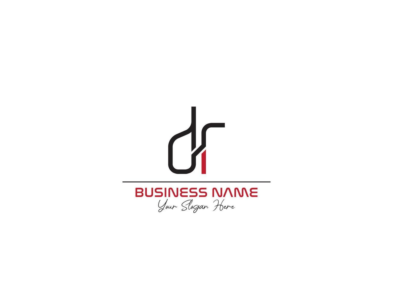 Simple Dr Logo Letter, Luxury DR Letter Type Logo Icon Vector