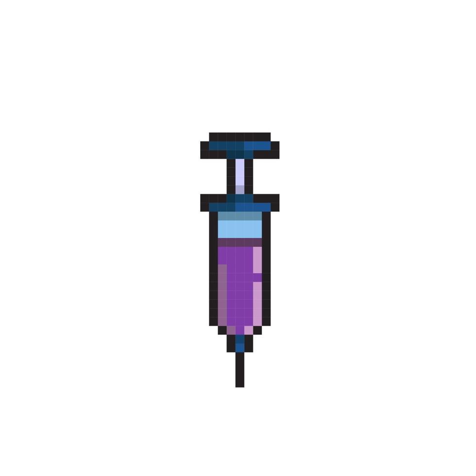 injection tool in pixel art style vector