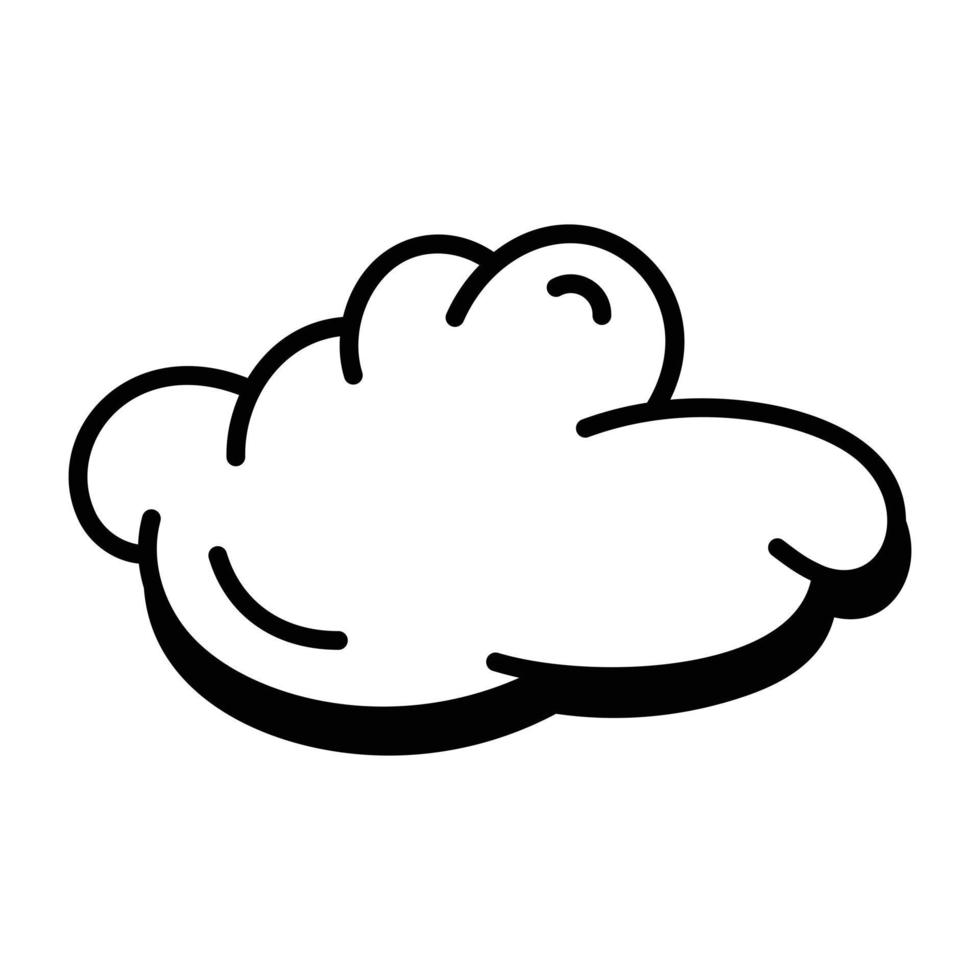 Trendy Puffy Cloud vector