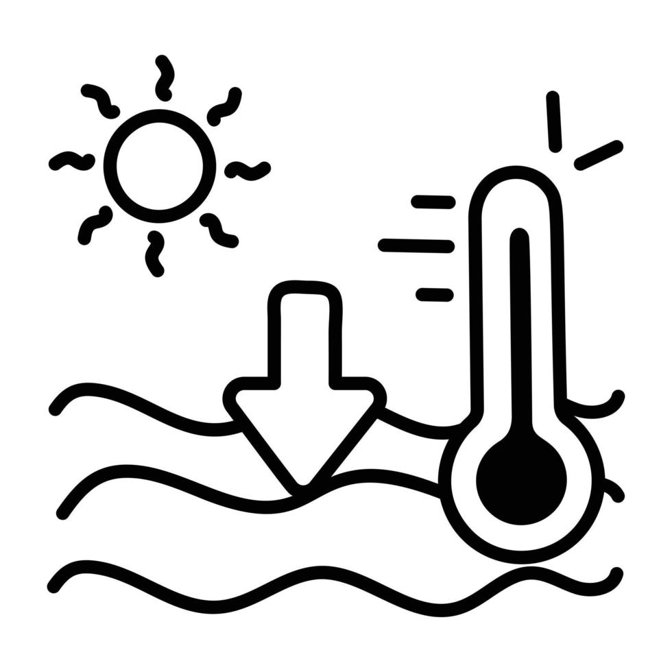 Trendy Sea Temperature vector