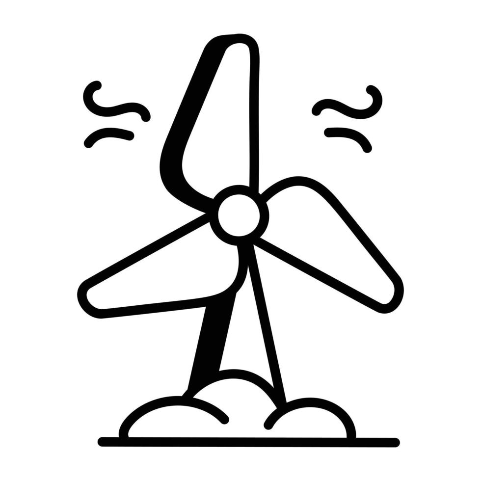 Trendy Wind Turbine vector