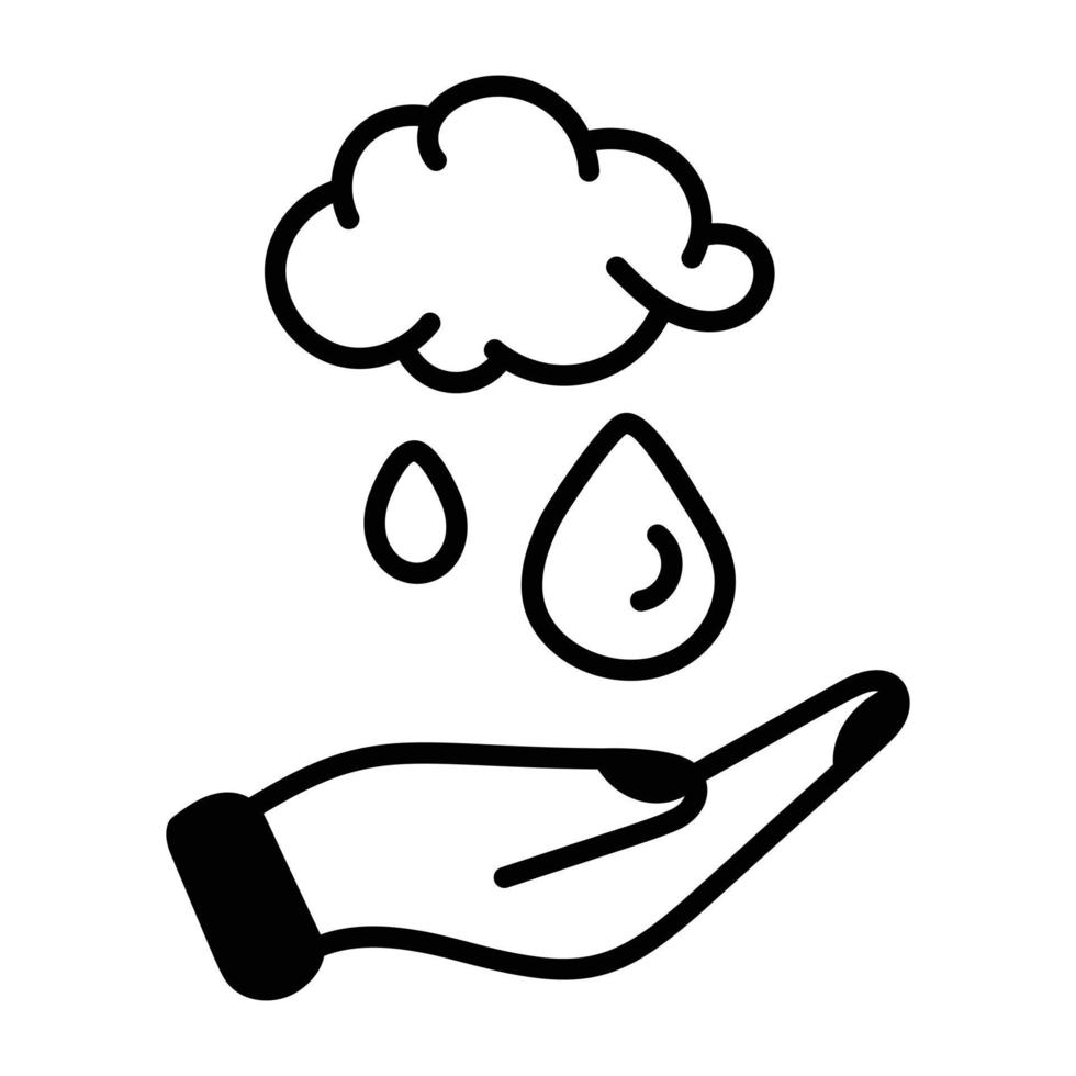 Trendy Rainy Weather vector