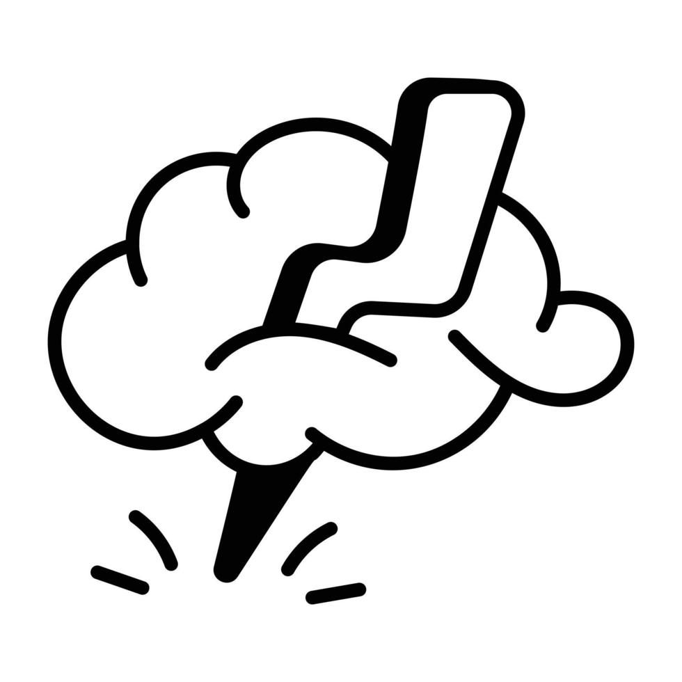 Trendy Storm Cloud vector