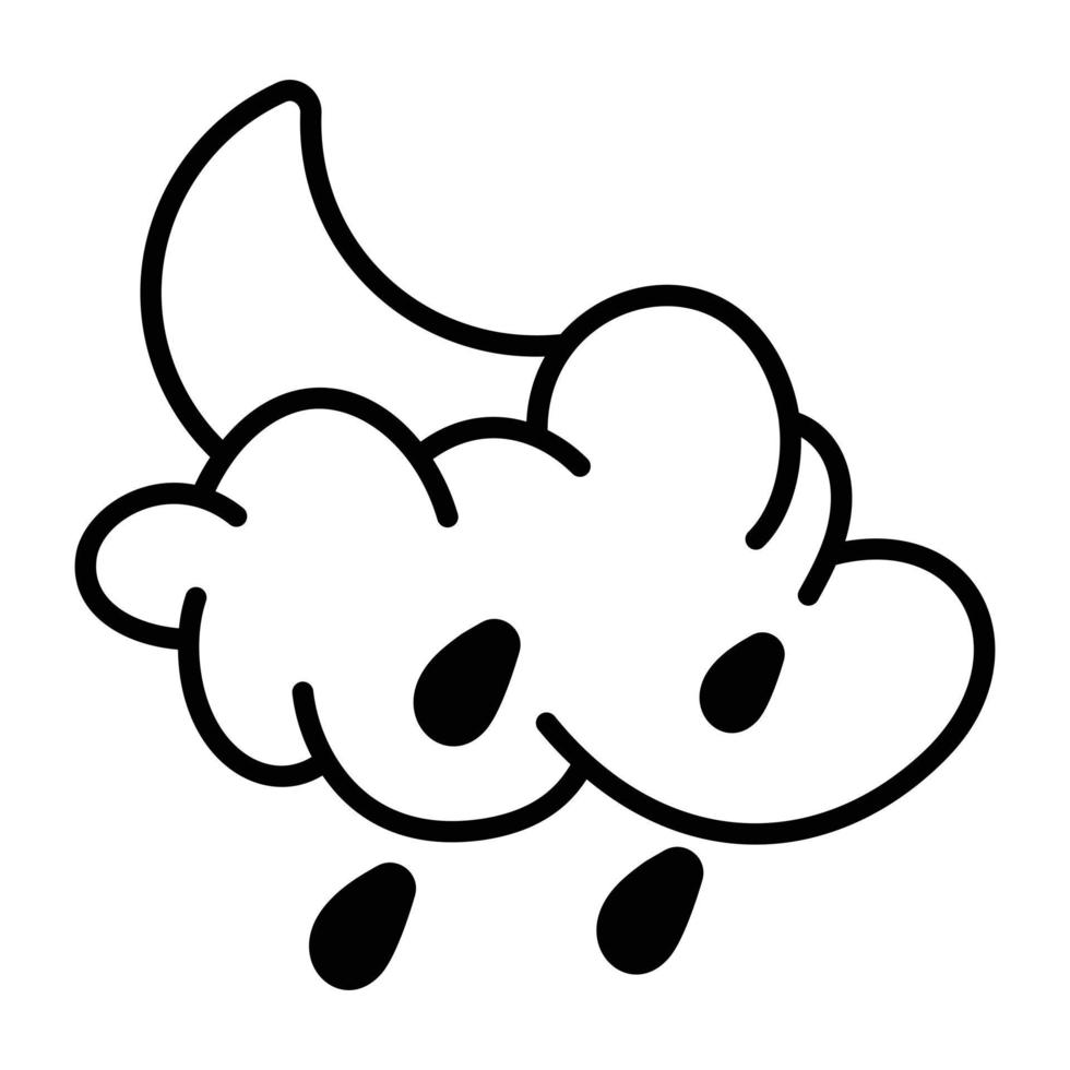 Trendy Rainy Night vector