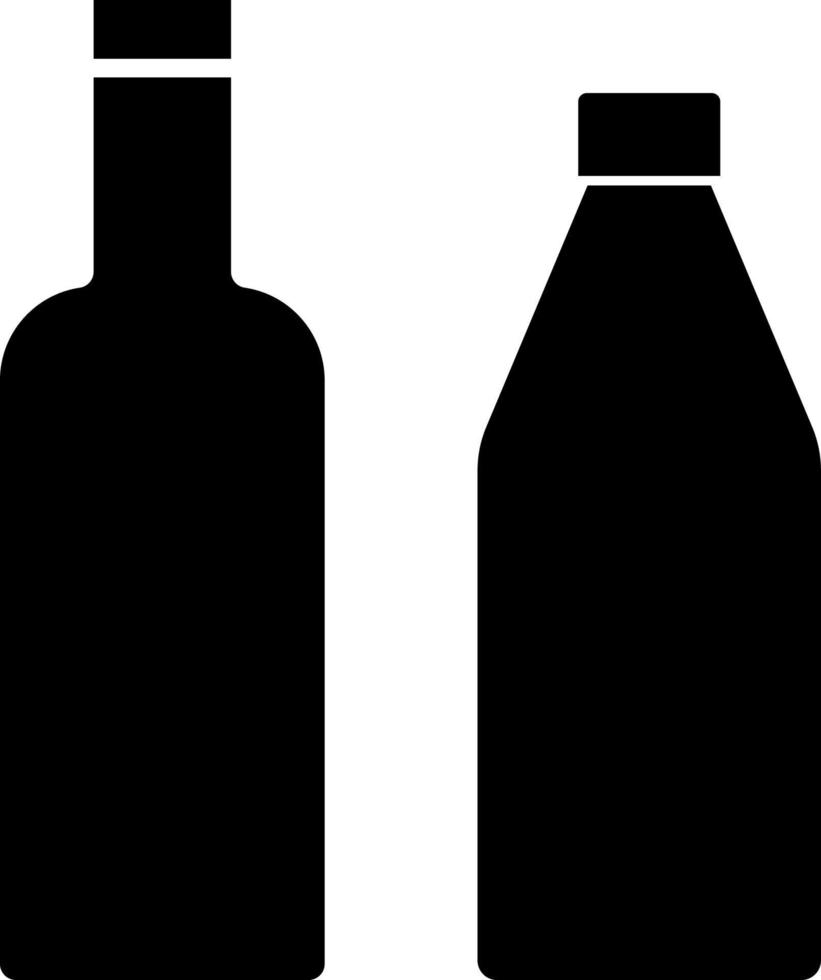 Bottles, icon. Element of simple icon for websites, web design, mobile app, infographics. Thick line icon for website design and development, app development on white background vector