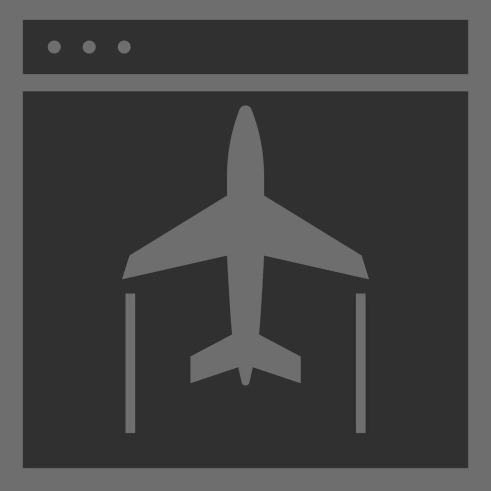 site, aircraft . Element of web development. Vector icon. Development icon on white background