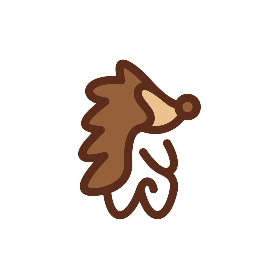 Hedgehog animal line modern creative logo vector