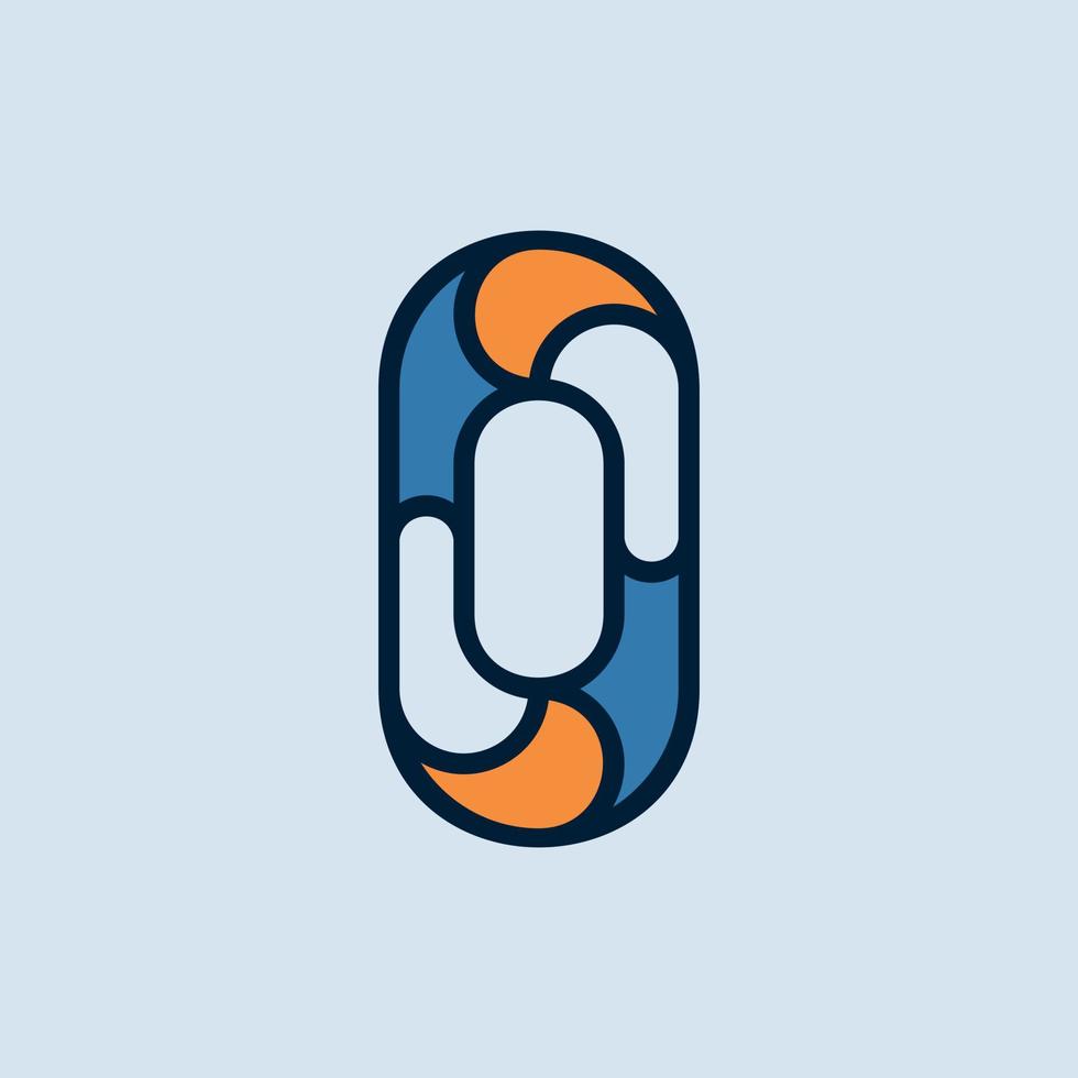Letter o line modern creative logo design vector