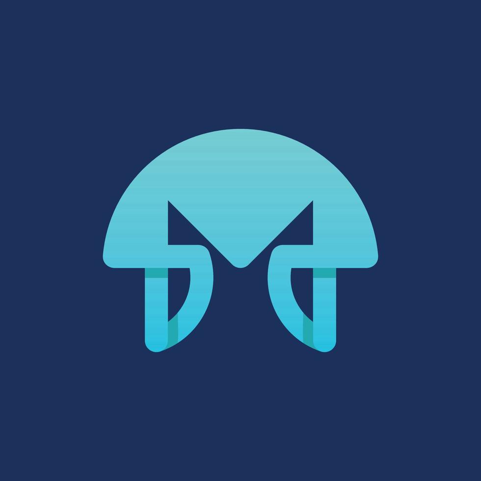 letra metro Medusa moderno creativo sencillo logo vector