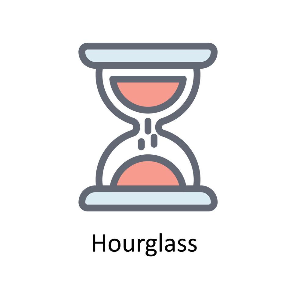 Hourglass  Vector Fill Outline Icons. Simple stock illustration stock