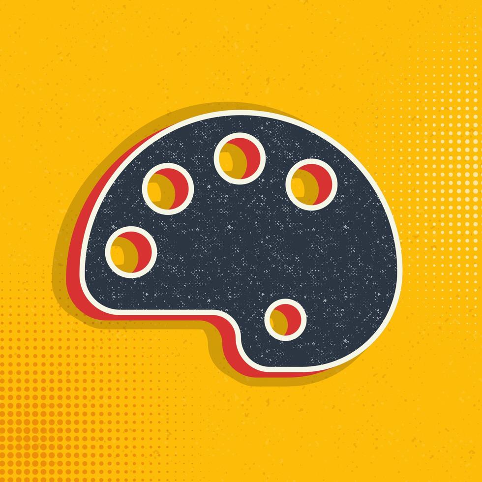 Color palette pop art, retro icon. Vector illustration of pop art style on retro background