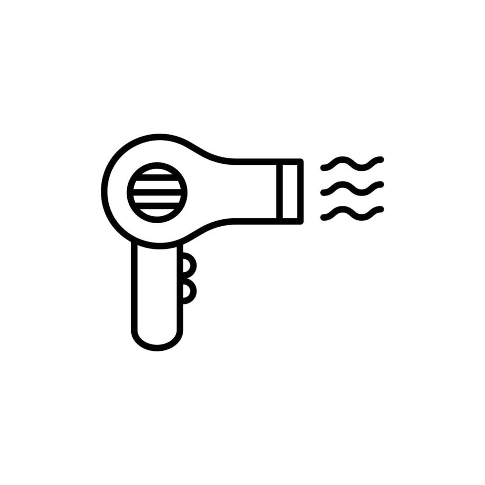 hairdryer icon. outline icon vector