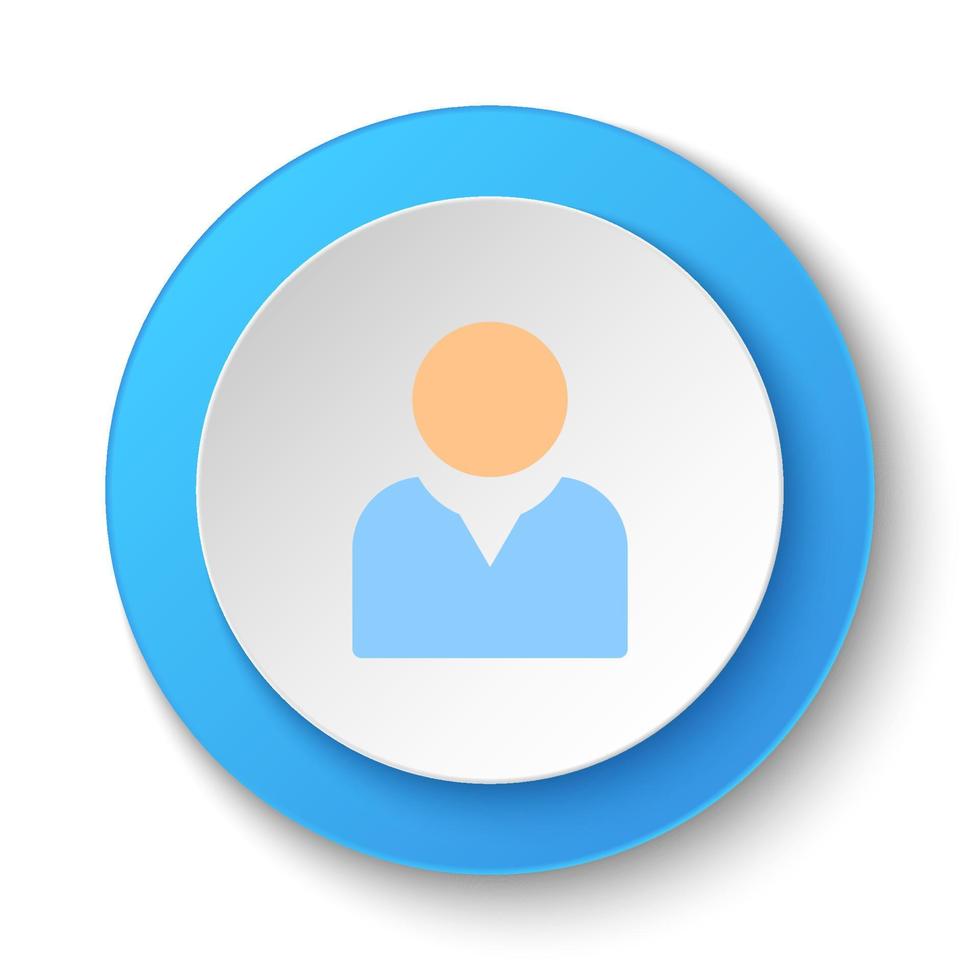 redondo botón para web icono, avatar, usuario. botón bandera redondo, Insignia interfaz para solicitud ilustración en blanco antecedentes vector
