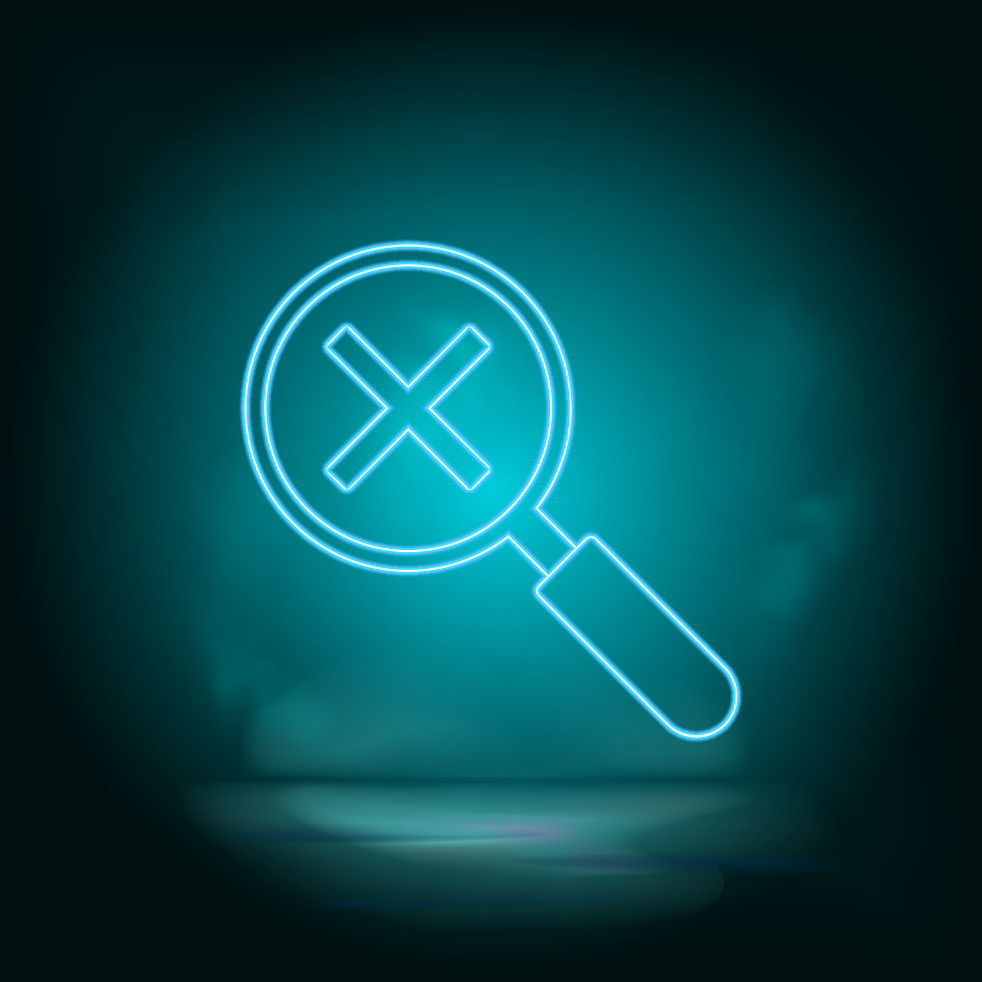 Zoom symbol blue neon vector icon. Simple element illustration from map