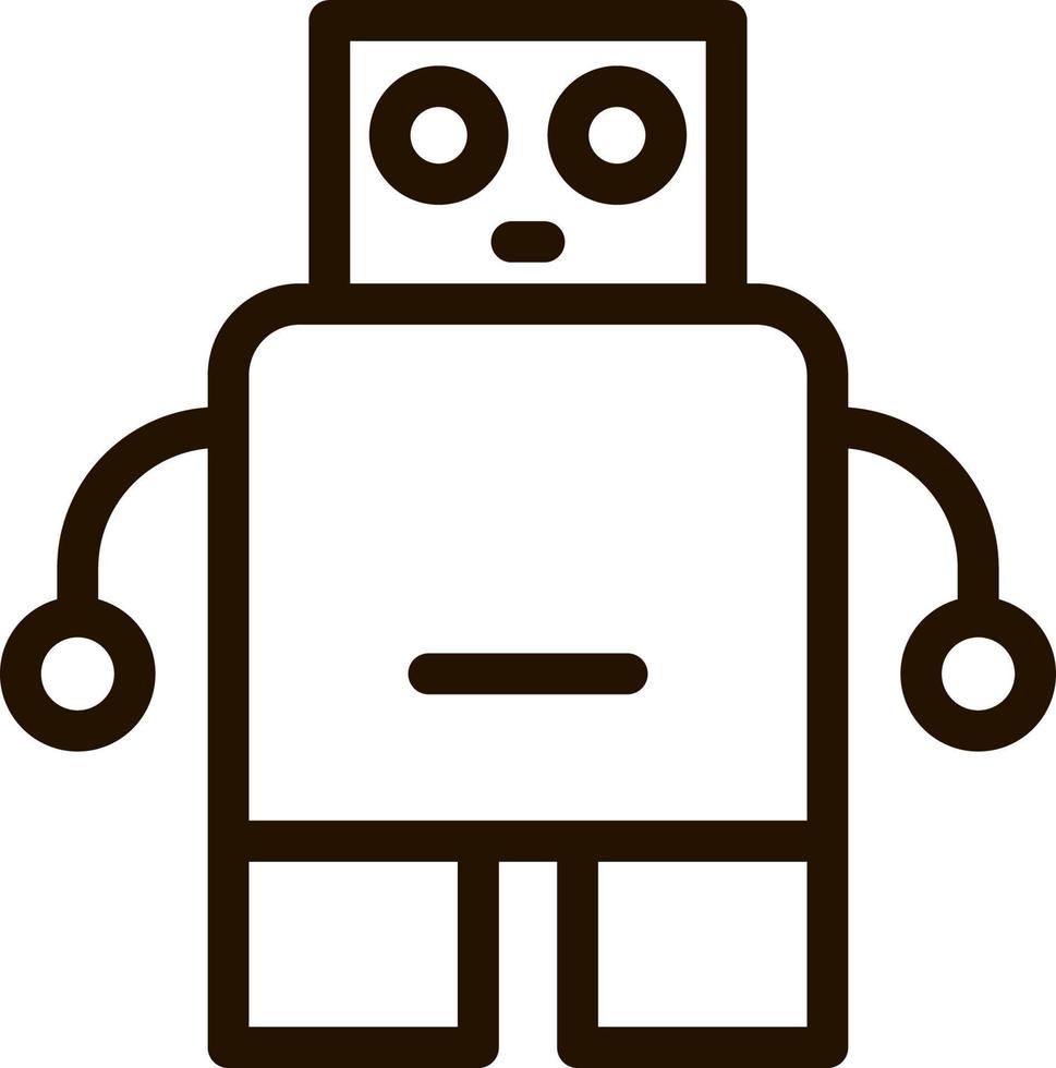 Artificial intelligence, bionic man icon - Vector on white background