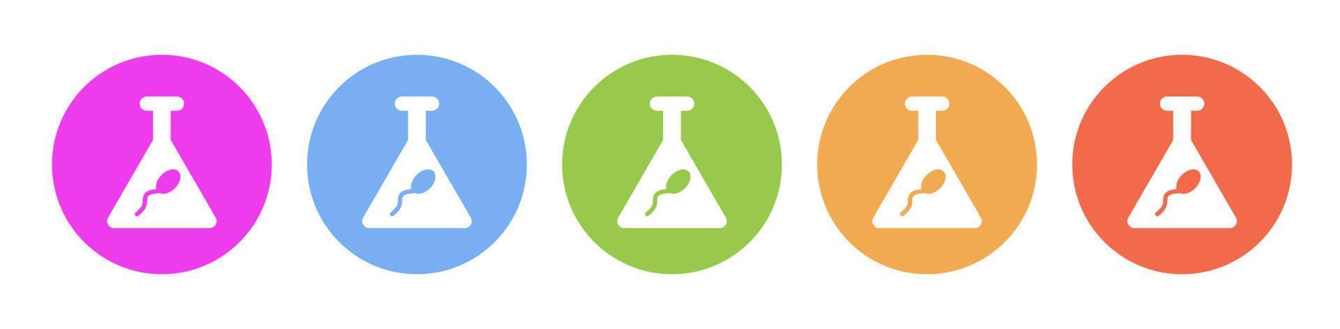Multi colored icon Artificial insemination sperm. Button banner round badge interface for application illustration on white background vector