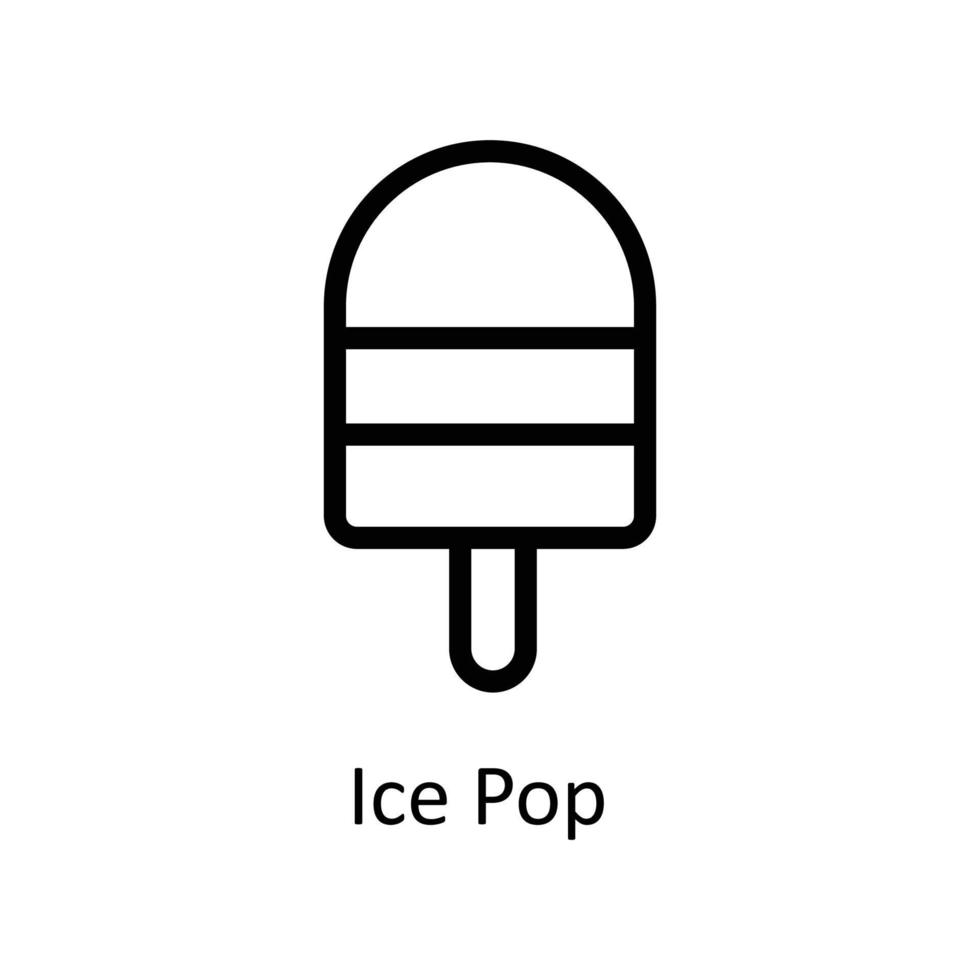 Ice Pop  Vector  Outline Icons. Simple stock illustration stock