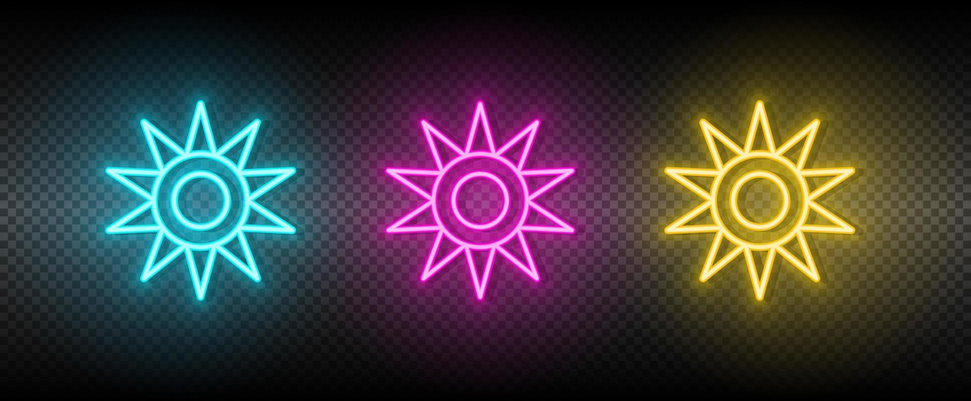 Spiritual symbol neon vector icon