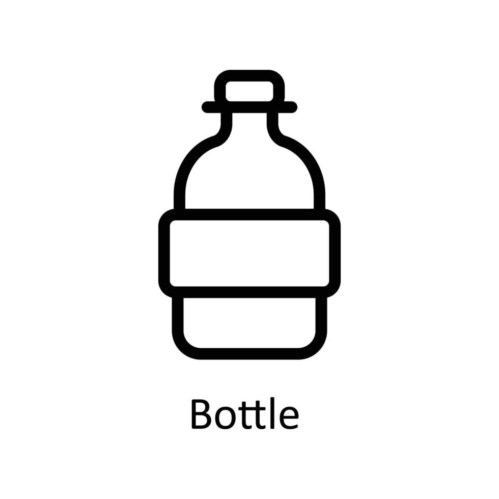 Bottle Vector  Outline Icons. Simple stock illustration stock