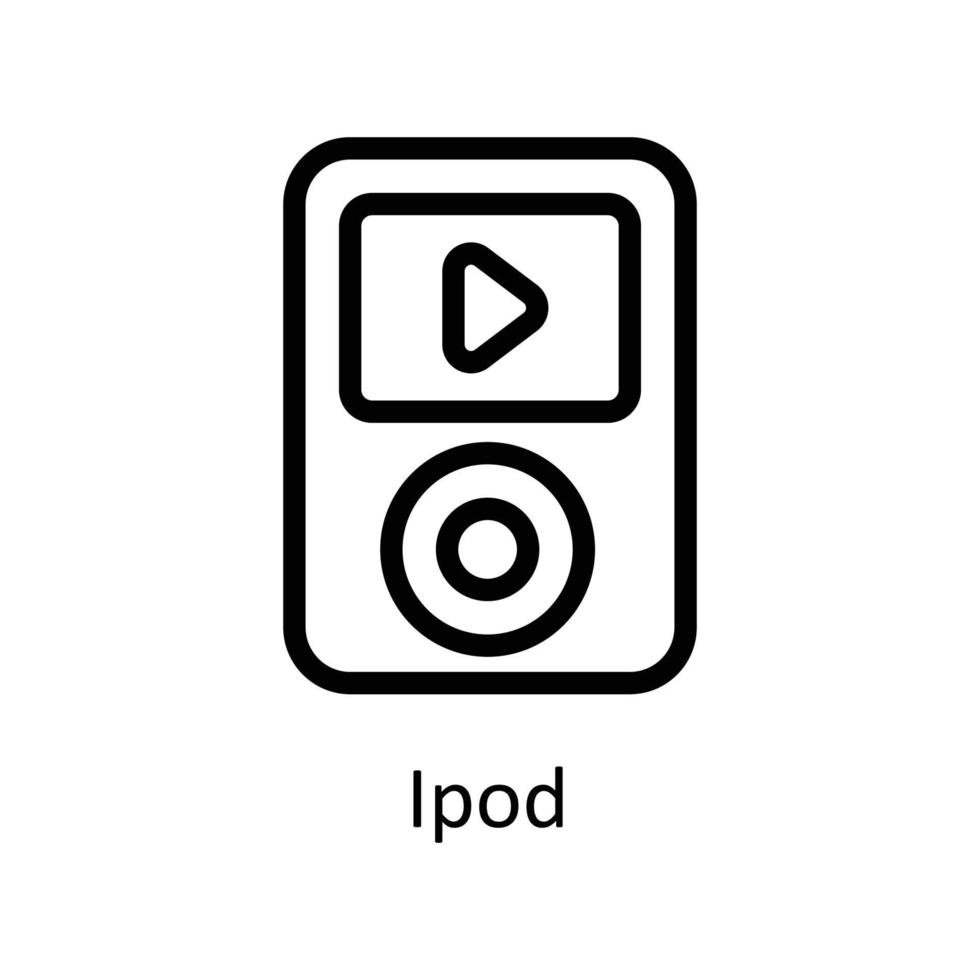 iPod Vector  Outline Icons. Simple stock illustration stock