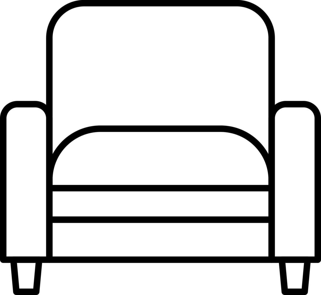 Armchair, furniture, interior - Download on finder vector icon on transparent background. Outline Armchair, furniture, interior - Download on finder vector icon