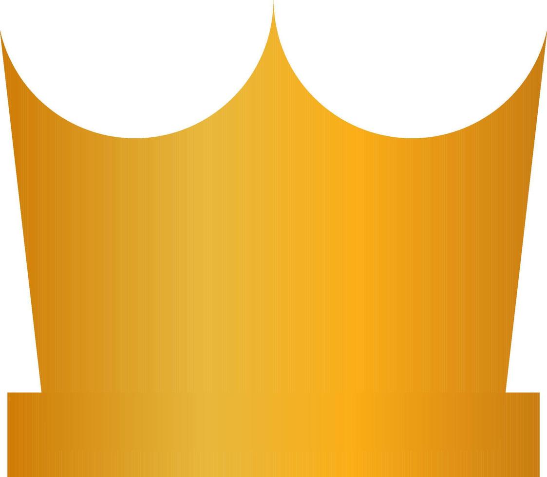 Gold Crown Isolated On White Background. Vector Illustration