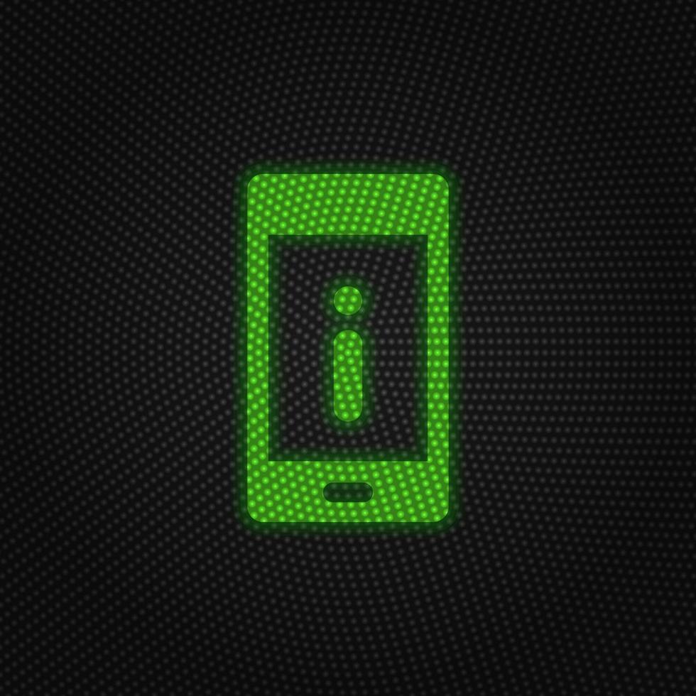 Phone, alert, error new technology vector icon. New mobile technology traffic light style vector illustration on white background
