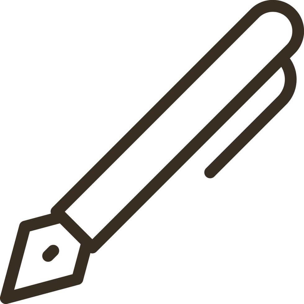 Pen vector icon. Element of design tool for mobile concept and web apps vector. Thin line icon for website design and development, app development. Vector icon on white background