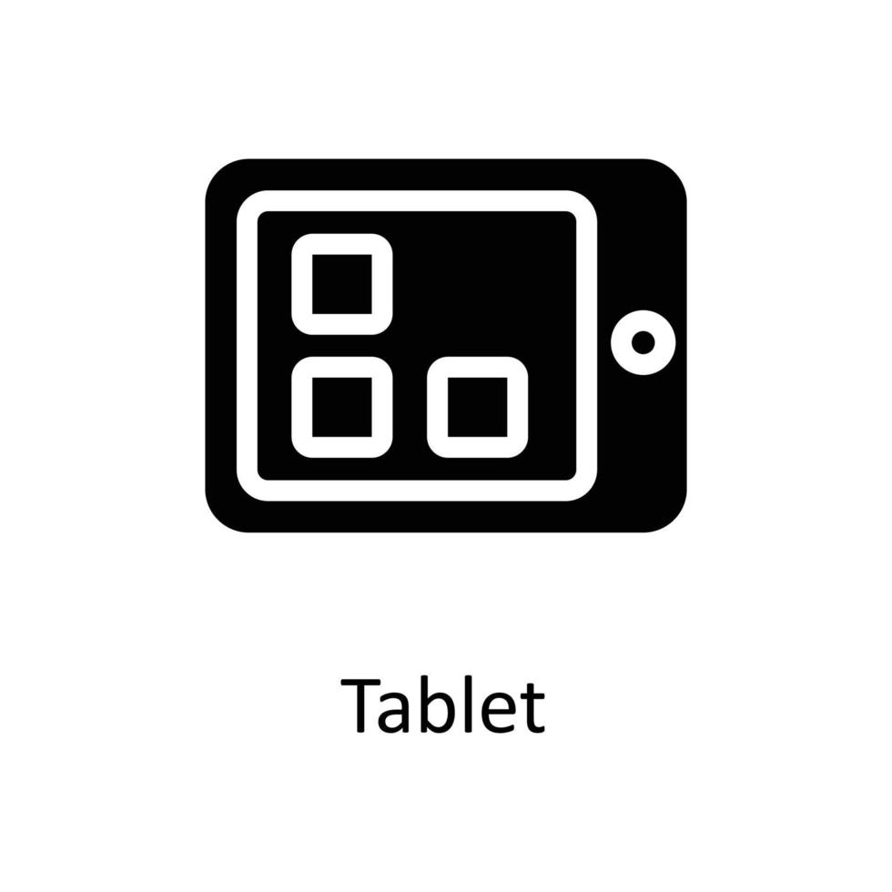 Tablet Vector  Solid Icons. Simple stock illustration stock