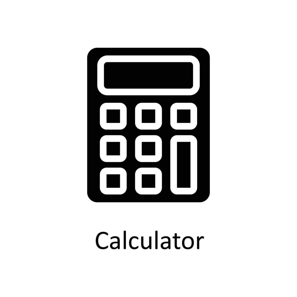 calculadora vector sólido iconos sencillo valores ilustración valores