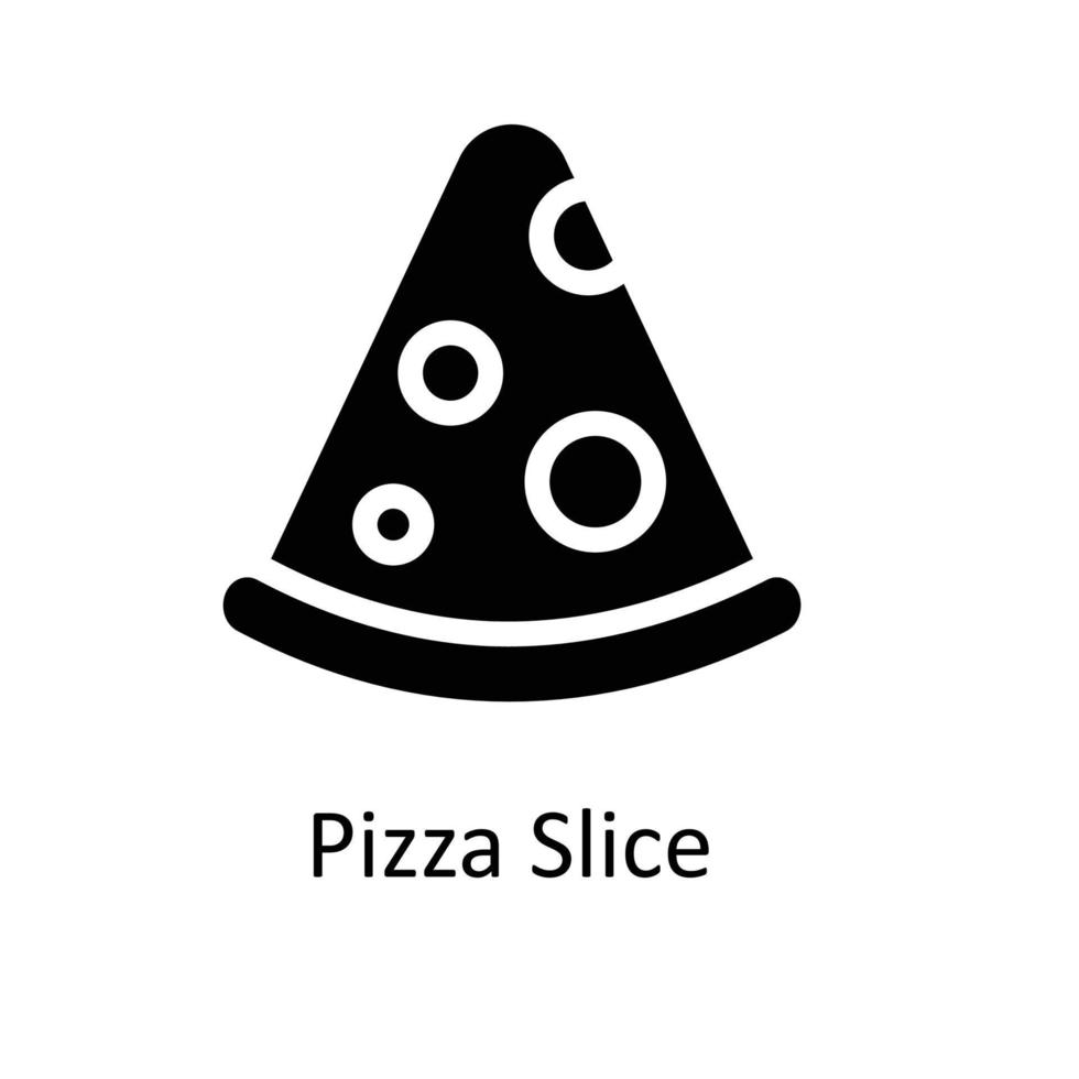 Pizza rebanada vector sólido iconos sencillo valores ilustración valores