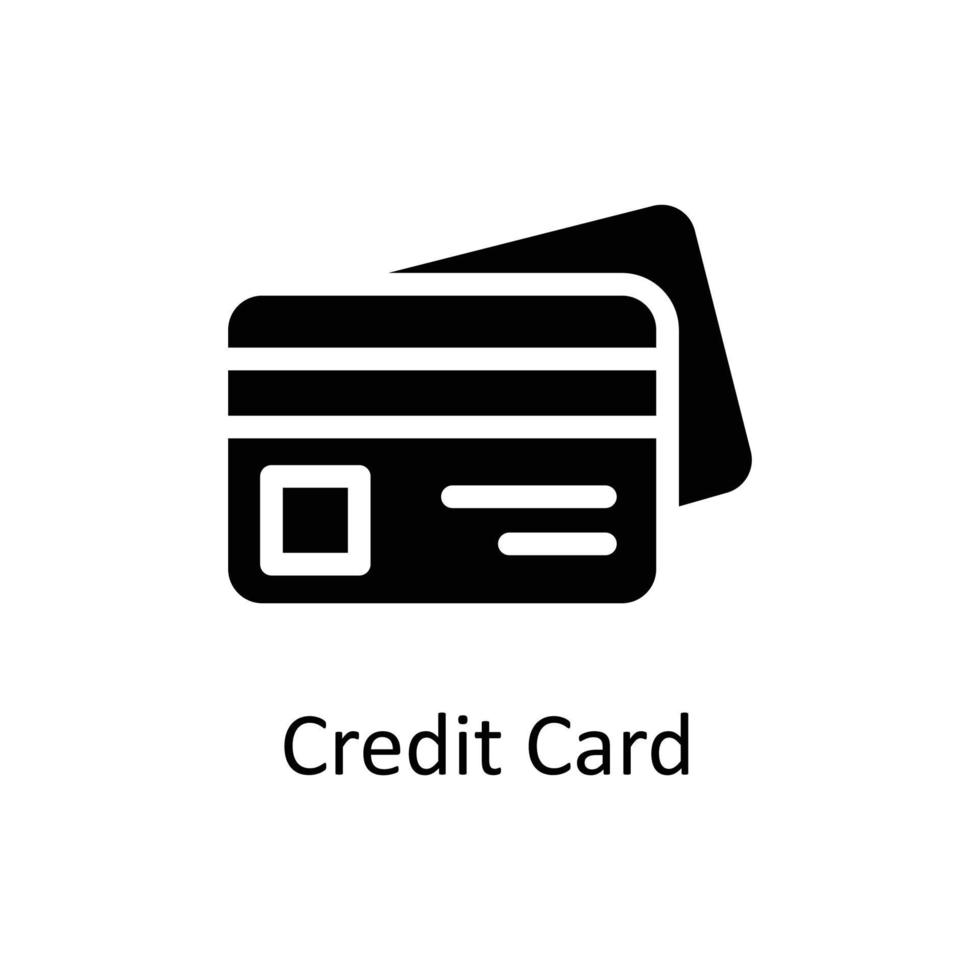 crédito tarjeta vector sólido iconos sencillo valores ilustración valores