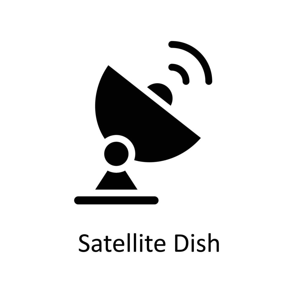 Satellite Dish Vector  Solid Icons. Simple stock illustration stock