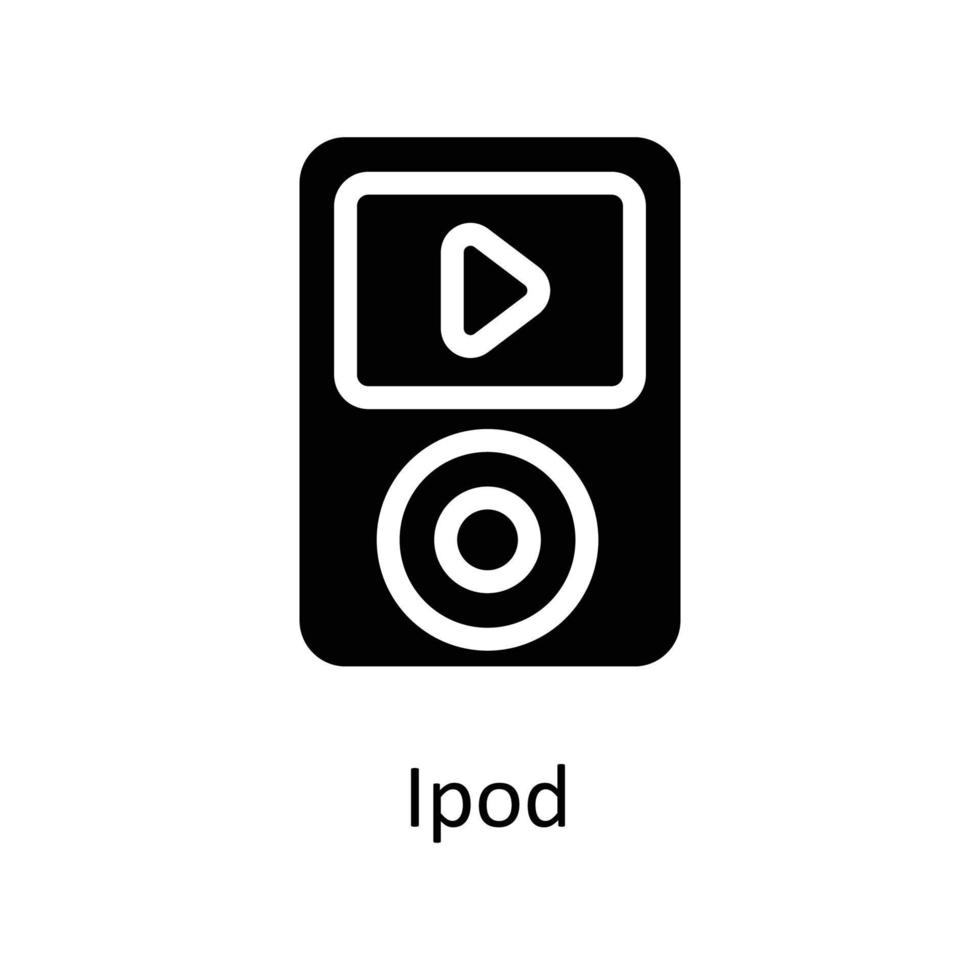 iPod vector sólido iconos sencillo valores ilustración valores