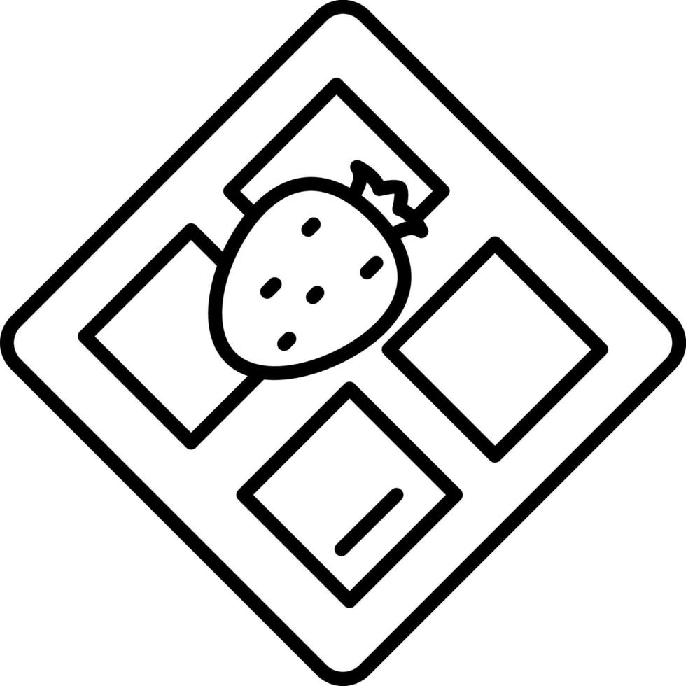 Chocolate line icon, opened chocolate - vector illustration eps10.