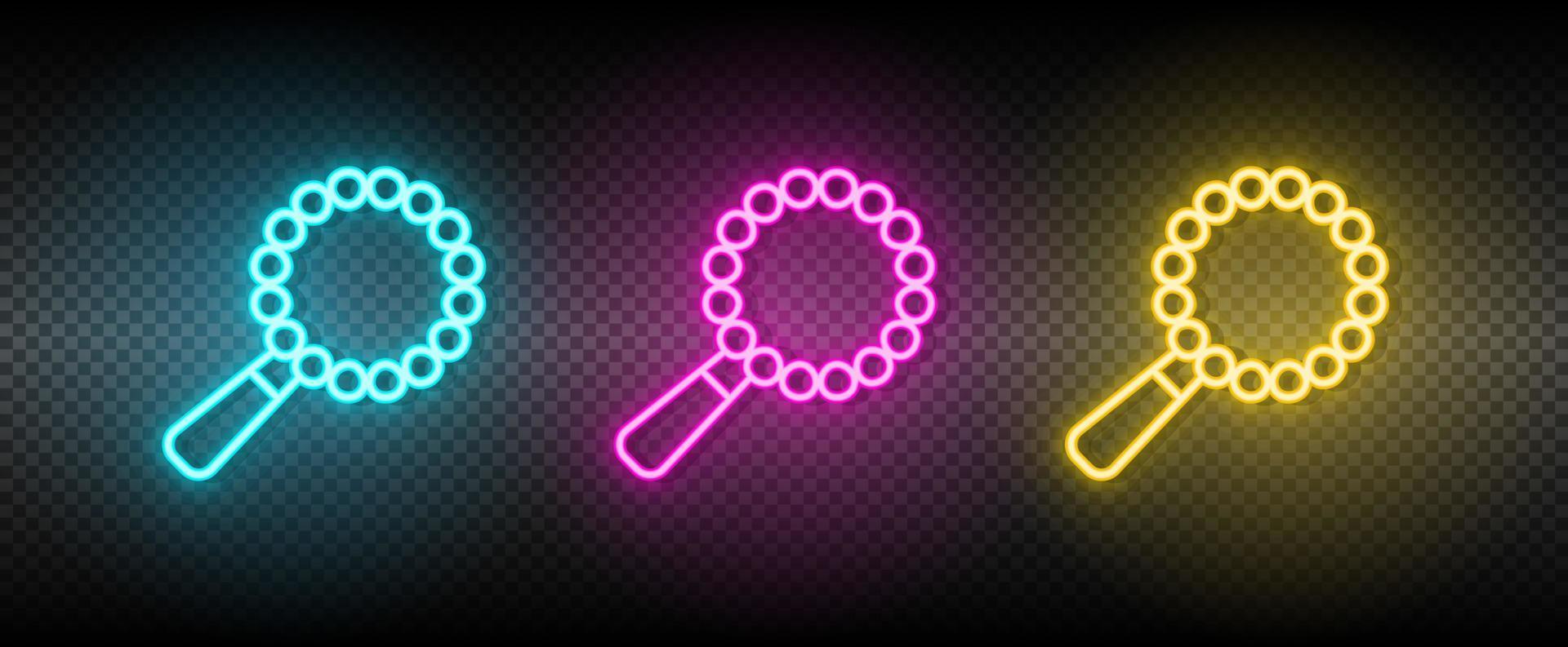 Mala symbol neon vector icon