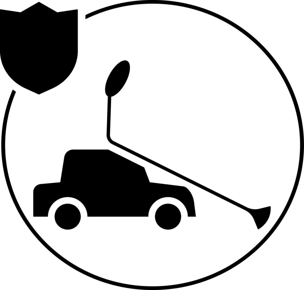 auto, seguro, choque icono ilustración aislado vector firmar símbolo - seguro icono vector negro - vector en blanco antecedentes