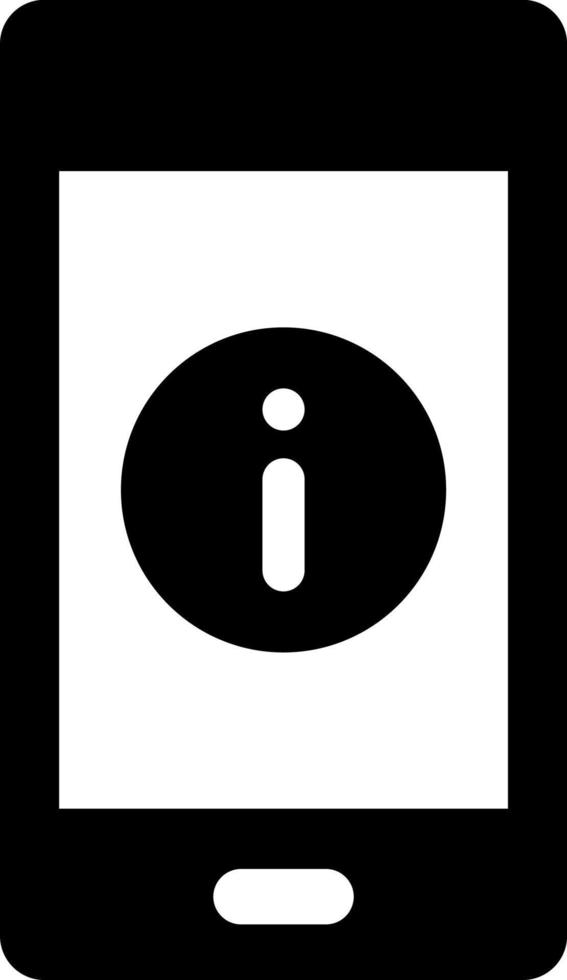 Mobile, information vector icon. Simple element illustration from UI concept.  Mobile concept vector illustration. Mobile, information vector icon on white background
