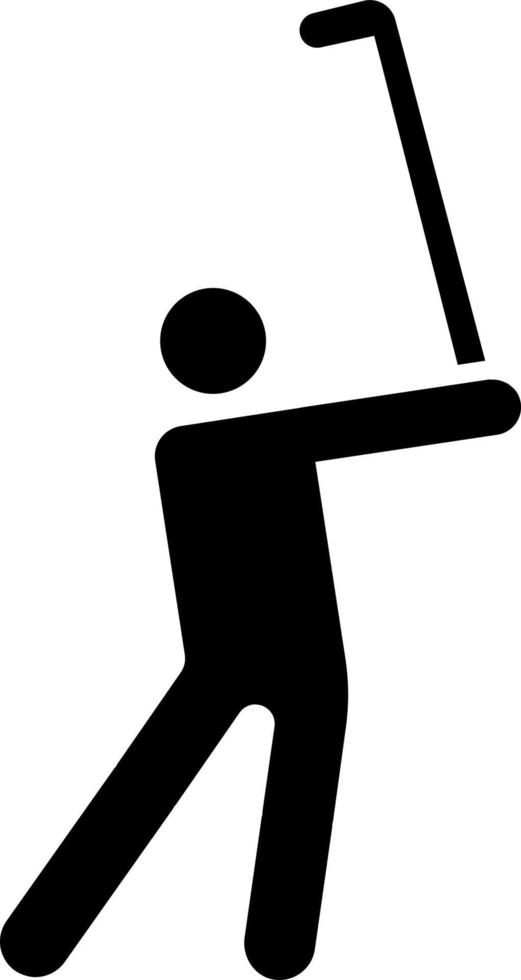 hombre, golf, jugando, icono. elemento de sencillo icono para sitios web, web diseño, móvil aplicación, infografía. grueso línea icono para sitio web diseño y desarrollo, aplicación desarrollo en blanco antecedentes vector