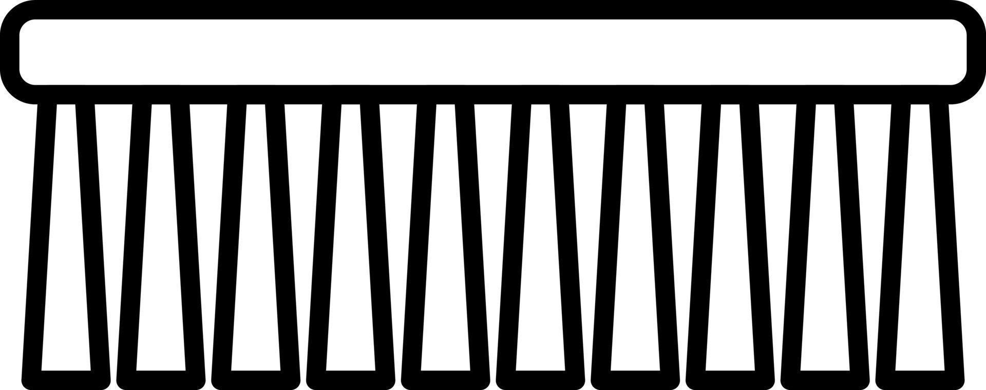 Bristle, brush, cleaning vector icon on transparent background. Outline Bristle, brush, cleaning vector icon