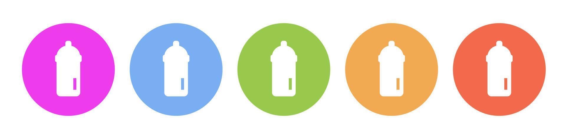 Multi colored icon Feeding bottle. Button banner round badge interface for application illustration on white background vector