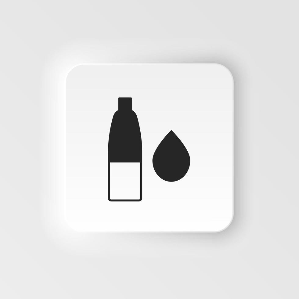 Wet neumorphic icon vector, filled flat sign, solid pictogram isolated on white. Symbol, Vector neumorphic icon on white background